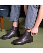 Chelsea Boots en Cuir Edouard marron