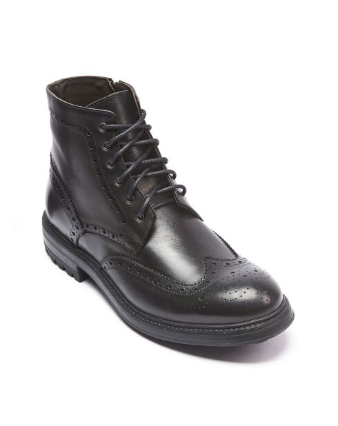 Boots en Cuir Bertrand noires