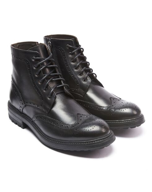 Boots en Cuir Bertrand noires