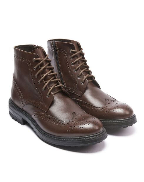 Boots en Cuir Bertrand marron