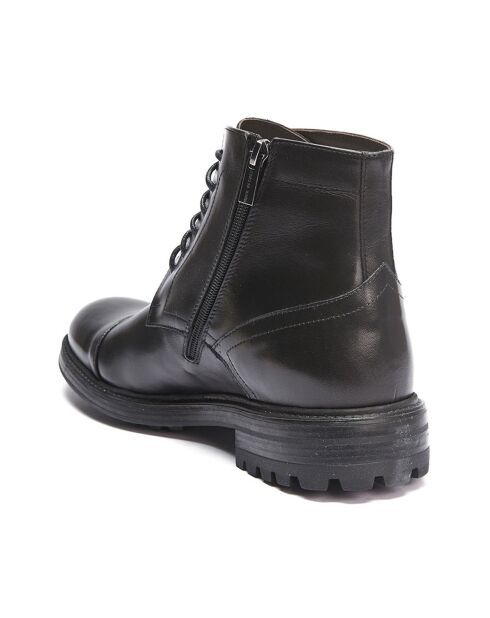 Boots en Cuir Enzo noires