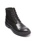 Boots en Cuir Enzo noires