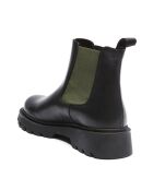 Chelsea Boots en Cuir Inès noir/kaki