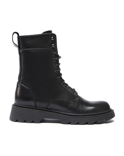 Boots en Cuir Julia noires