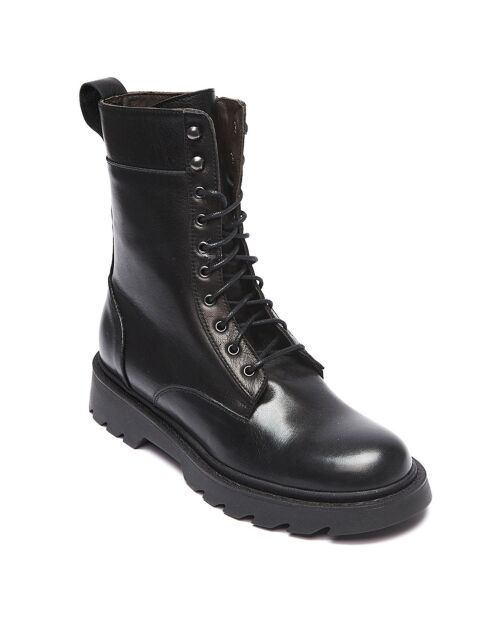 Boots en Cuir Julia noires