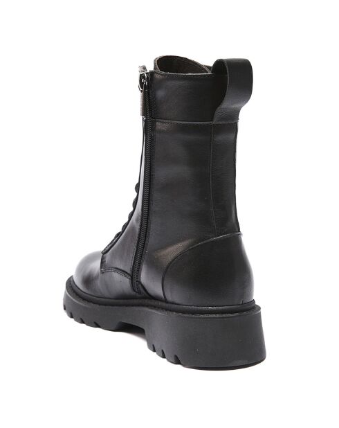 Boots en Cuir Julia noires