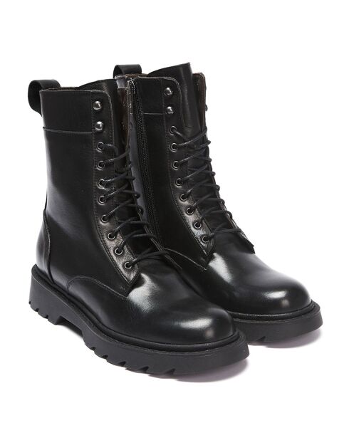 Boots en Cuir Julia noires