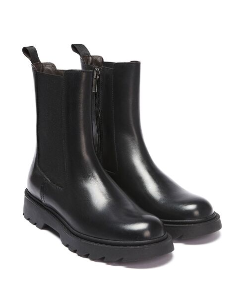 Chelsea Boots en Cuir Julie noires