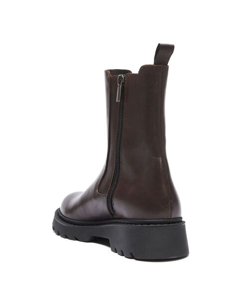 Chelsea Boots en Cuir Julie marron