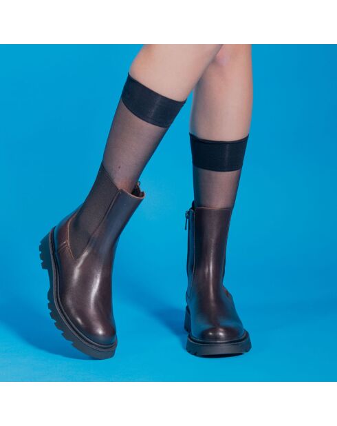 Chelsea Boots en Cuir Julie marron