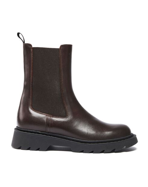 Chelsea Boots en Cuir Julie marron
