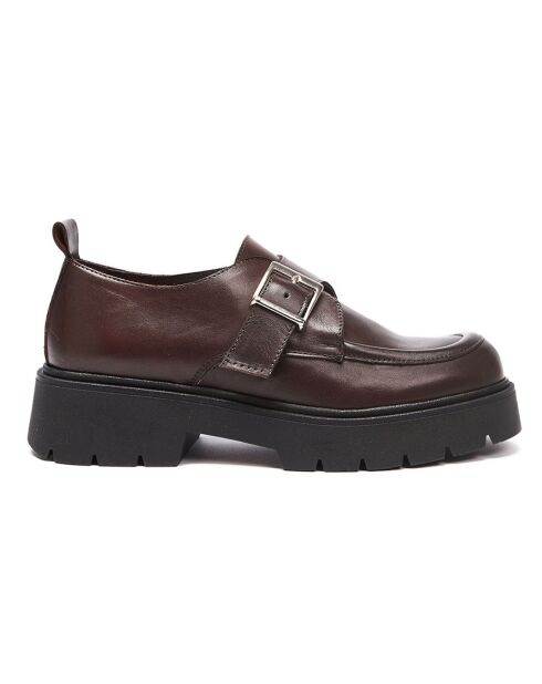 Monk en Cuir Louise marron