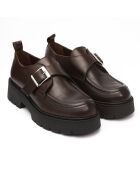 Monk en Cuir Louise marron