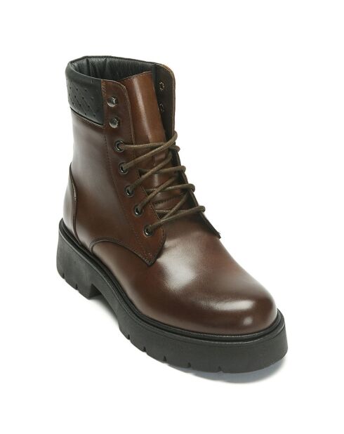 Boots en Cuir Anastasia marron