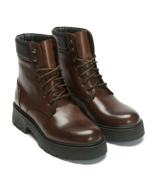 Boots en Cuir Anastasia marron