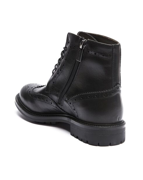 Boots en Cuir Gabrielle noires