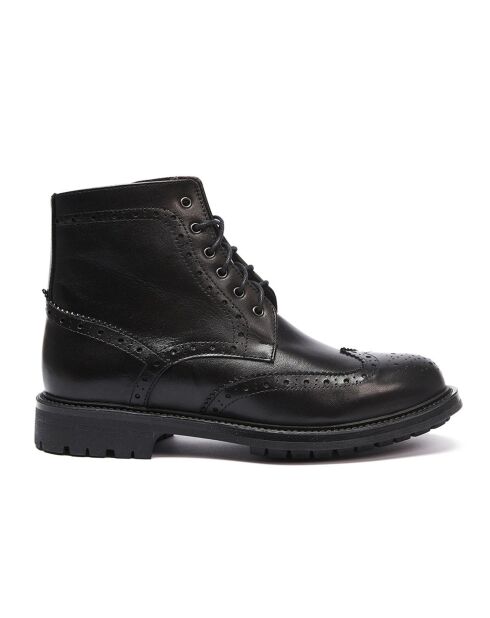 Boots en Cuir Gabrielle noires