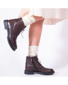 Boots en Cuir Gabrielle marron