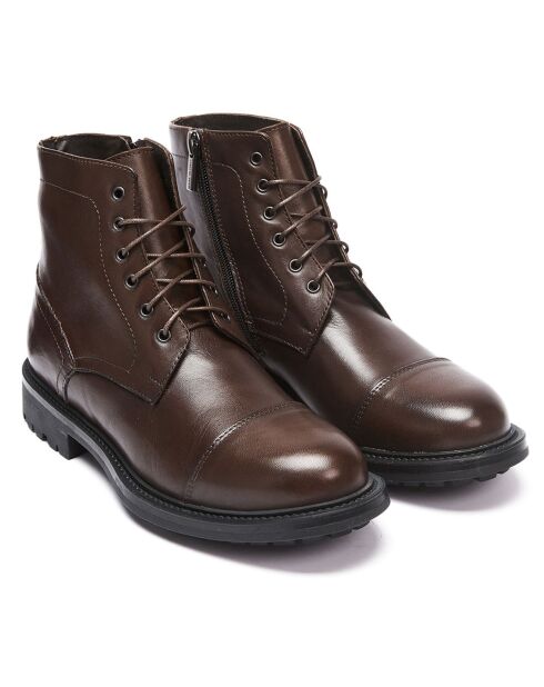 Boots en Cuir Youmee marron