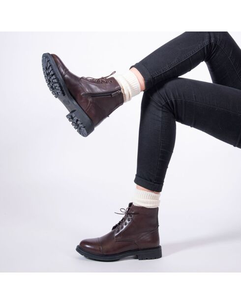 Boots en Cuir Youmee marron