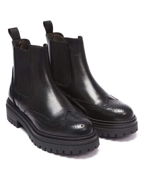 Chelsea Boots en Cuir Pauline noires