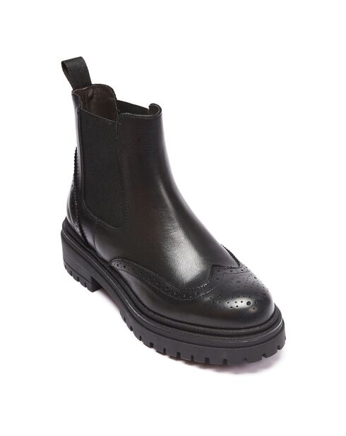 Chelsea Boots en Cuir Pauline noires