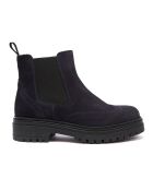 Chelsea Boots en Velours de cuir Pauline bleu marine