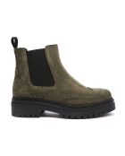 Chelsea Boots en Velours de cuir Pauline kaki