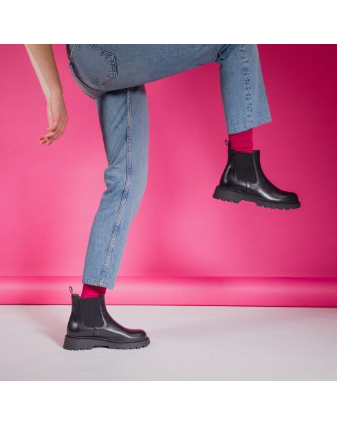 Chelsea Boots en Cuir Angèle noires