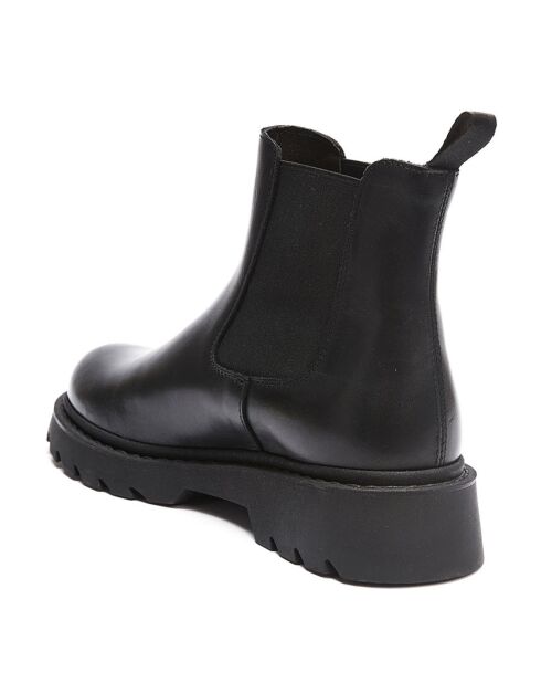 Chelsea Boots en Cuir Angèle noires