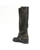 Bottes en Cuir Victoire noires - Talon 5.5 cm