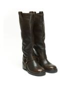 Bottes en Cuir Victoire marron - Talon 5.5 cm