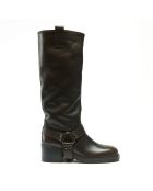 Bottes en Cuir Victoire marron - Talon 5.5 cm