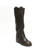 Bottes en Cuir Victoire marron - Talon 5.5 cm