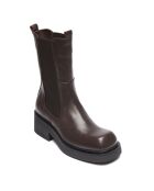 Chelsea Boots en Cuir Hortense marron - Talon 5.5 cm