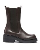 Chelsea Boots en Cuir Hortense marron - Talon 5.5 cm