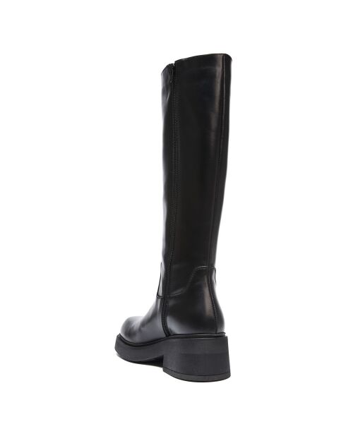 Bottes en Cuir Augustine noires - Talon 5.5 cm