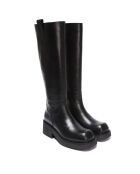 Bottes en Cuir Augustine noires - Talon 5.5 cm