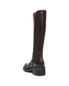 Bottes en Cuir Augustine marron - Talon 5.5 cm