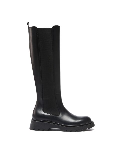 Bottes en Cuir Clémence noires