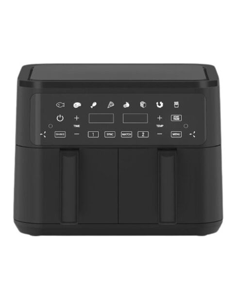 Friteuse sans huile double 2x4.5L noire