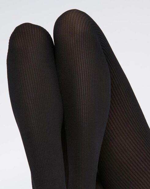 Collants Style Le Cotelé noirs