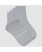 2 Paires de chaussettes Good gris clair chiné