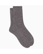 Chaussettes Bambou Cosy gris moyen chiné