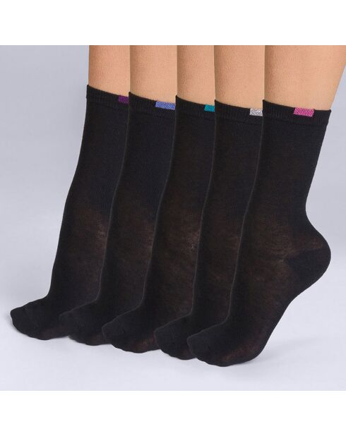 5 Paires de chaussettes Ecodim noires
