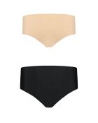 2 Hipsters invisibles beige/noir