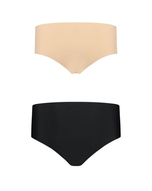 2 Hipsters invisibles beige/noir