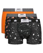 3 Boxers Vibes noir marbre/dim flamme/orange flamme