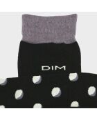 3 Paires de chaussettes Coton Style pois gris lin/gris lin/noir