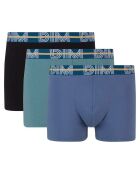 3 Boxers Powerful bleu jacinthe/vert vivide/noir